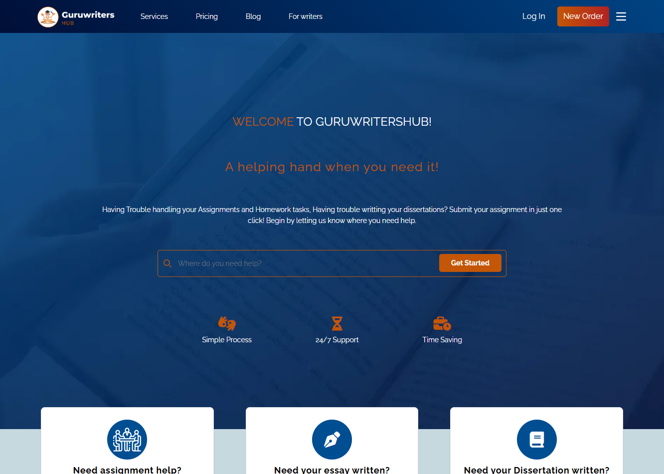 Guruwritershub screenshot